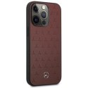Etui Mercedes Leather Stars Pattern na iPhone 13 Pro / iPhone 13 - czerwone Mercedes