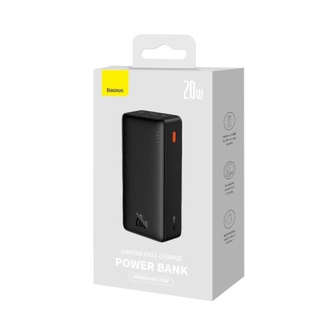 Powerbank Baseus Airpow Fast Charge 20W 30000mAh z kablem USB-C - USB-C 30cm - czarny Baseus