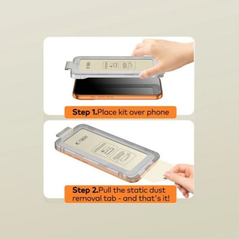 Szkło hartowane Tech-Protect Quick Set+ 2-Pack na Samsung Galaxy S26 - czarne Tech-Protect