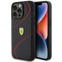 Etui Ferrari Twist Metal Logo na iPhone 15 Pro Max - czarne Ferrari