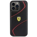 Etui Ferrari Twist Metal Logo na iPhone 15 Pro Max - czarne Ferrari