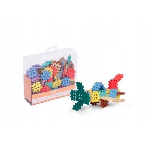 Klocki konstrukcyjne Marioinex Mini Waffle, 140 elementów pastelowe Marioinex