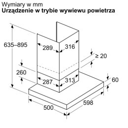 Okap BOSCH DWB63BC60 BOSCH