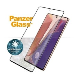 Szkło hartowane PanzerGlass Curved Super+ na Samsung Note 20 Case Friendly Finger Print AntiBacterial - czarne PanzerGlass