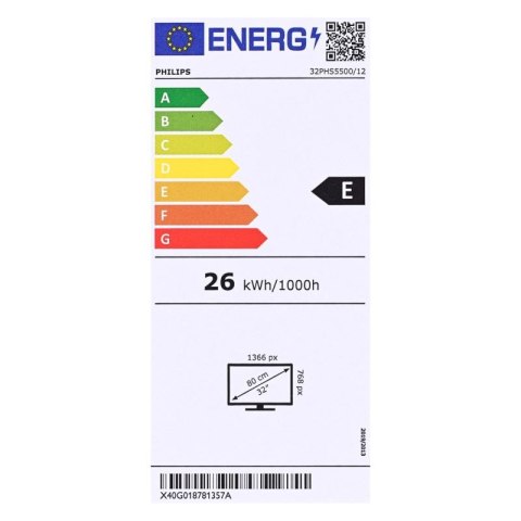 Telewizor Philips 32PHS5500/­12 LED 32'' HD Ready DVB-T2 Czarny Philips