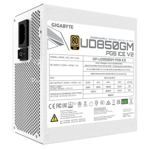 Zasilacz Gigabyte UD850GM PG5 ICE 850W Gigabyte