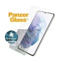 Szkło hartowane PanzerGlass E2E Microfracture na Samsung Galaxy S21+ Case Friendly Finger Print AntiBacterial - czarne PanzerGlass