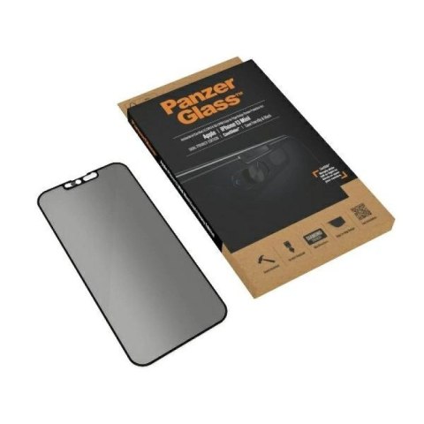 Szkło hartowane PanzerGlass E2E Microfracture na iPhone 13 Mini Case Friendly CamSlider Privacy Antibacterial - czarne PanzerGlass