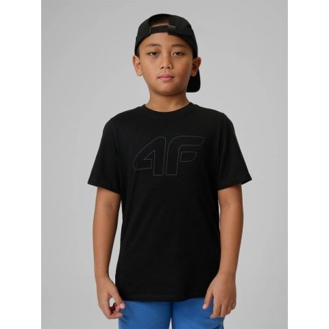 T-shirt regular z nadrukiem chłopięcy 4F 4FJRSS26TTSHM3599-10S 4f