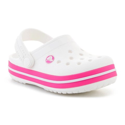 CROCS CROCBAND KIDS CLOG T WHITE/PINK CRUSH 207005-6WU Crocs