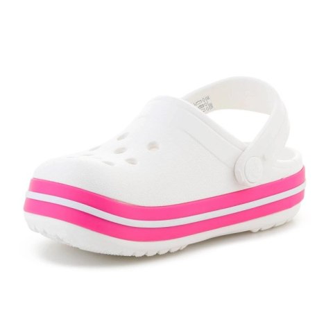 CROCS CROCBAND KIDS CLOG T WHITE/PINK CRUSH 207005-6WU Crocs