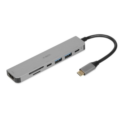 IBOX HUB USB IUH3SL4K SLIM USB3.2 HDMI 4K PD100W IBox