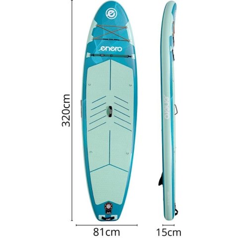 ZESTAW - DESKA SUP 150KG DMUCHANA ENERO 320x81x15CM Enero
