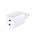 Ładowarka sieciowa 3mk Hyper Charger PD 45W QC4+ PPS 2C Super-Fast Charge 2.0 - biała