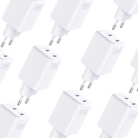Ładowarka sieciowa 3mk Hyper Charger PD 45W QC4+ PPS 2C Super-Fast Charge 2.0 - biała