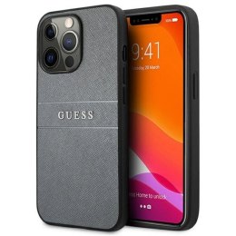 Etui Guess Saffiano Strap na iPhone 13 Pro / iPhone 13 - szare Guess