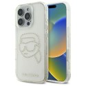 Etui Karl Lagerfeld IML Rhinestones Karl Head na iPhone 16 Pro - przezroczyste Karl Lagerfeld