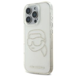 Etui Karl Lagerfeld IML Rhinestones Karl Head na iPhone 16 Pro - przezroczyste Karl Lagerfeld