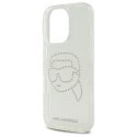 Etui Karl Lagerfeld IML Rhinestones Karl Head na iPhone 16 Pro - przezroczyste Karl Lagerfeld
