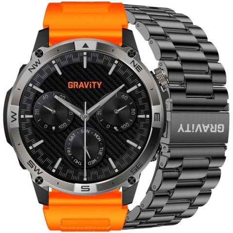 Smartwatch Gravity Czarny Pasek + Bransoleta GT46-4 Gravity