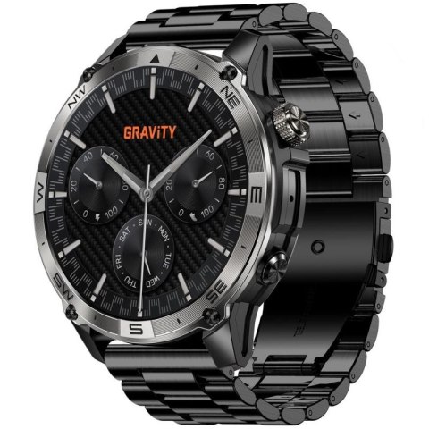 Smartwatch Gravity Czarny Pasek + Bransoleta GT46-4 Gravity