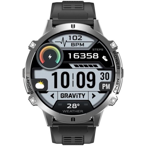 Smartwatch Gravity Grafitowy Pasek + Bransoleta GT42-3 Gravity