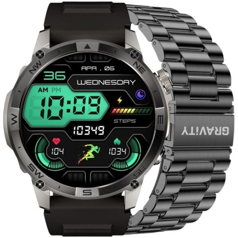 Smartwatch Gravity Grafitowy Pasek + Bransoleta GT46-3 Gravity
