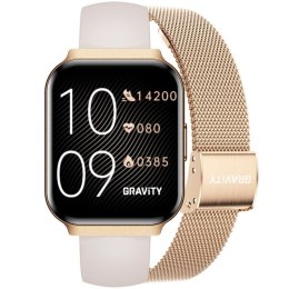 Smartwatch Gravity Różowe Złoto Pasek + Bransoleta GT44-2 Gravity