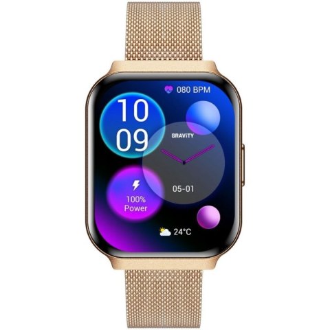 Smartwatch Gravity Różowe Złoto Pasek + Bransoleta GT44-2 Gravity