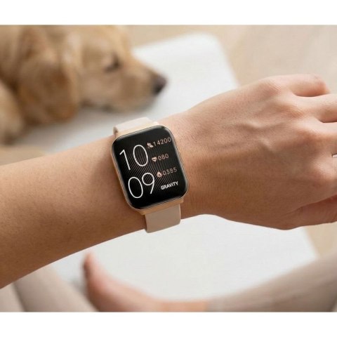Smartwatch Gravity Różowe Złoto Pasek + Bransoleta GT44-2 Gravity