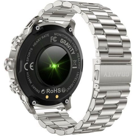 Smartwatch Gravity Srebrny Pasek + Bransoleta GT41-3 Gravity
