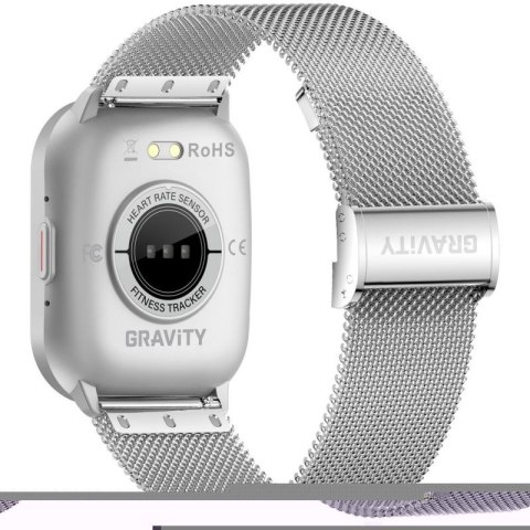 Smartwatch Gravity Srebrny Pasek + Bransoleta GT43-2 Gravity