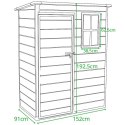 DOMEK OGRODOWY NARZĘDZIOWY PVC 152x91x192,5CM SASKA GARDEN