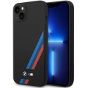 Etui BMW Silicone Slanted Sttripes na iPhone 14 Plus / 15 Plus - czarne BMW
