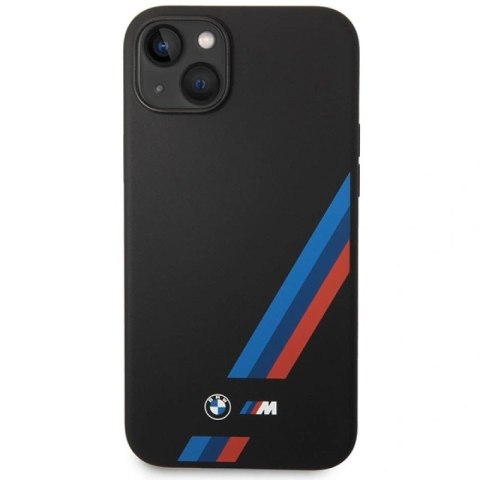 Etui BMW Silicone Slanted Sttripes na iPhone 14 Plus / 15 Plus - czarne BMW
