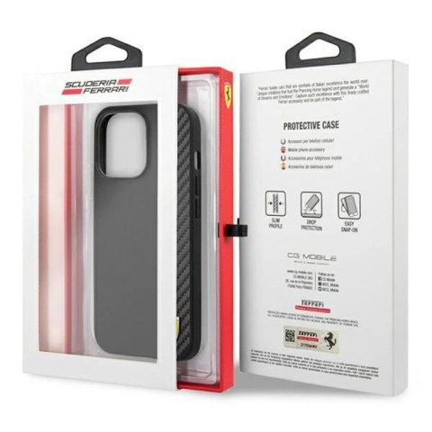 Etui Ferrari On Track Carbon Stripe na iPhone 13 / 13 Pro - czarne Ferrari