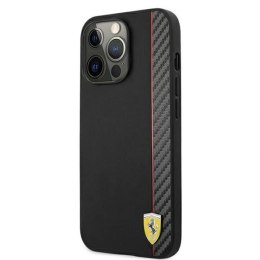 Etui Ferrari On Track Carbon Stripe na iPhone 13 Pro Max - czarne Ferrari