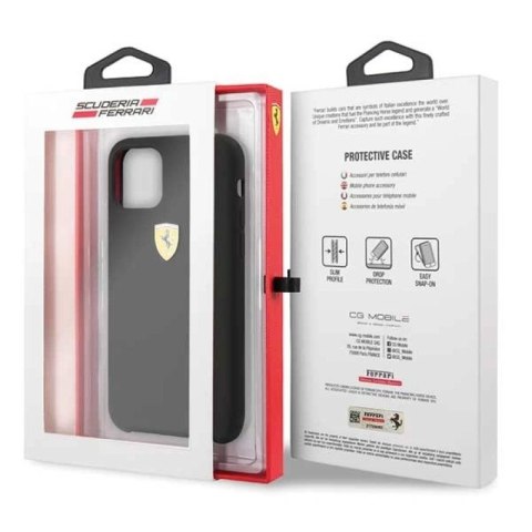Etui Ferrari Silicone na iPhone 11 Pro Max - czarne Ferrari