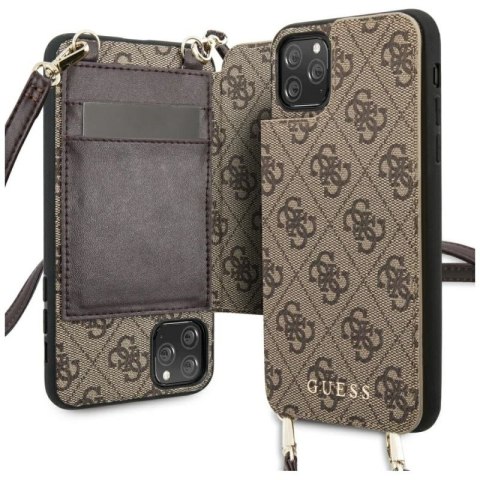 Etui Guess 4G Crossbody na iPhone 11 Pro Max - brązowe Guess