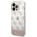 Etui Guess 4G Pattern Script na iPhone 14 Pro - różowe Guess