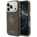 Etui Guess FW Resin Logo na iPhone 17 Pro - brązowe Guess