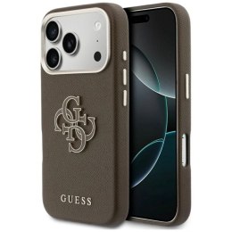 Etui Guess FW Resin Logo na iPhone 17 Pro - brązowe Guess