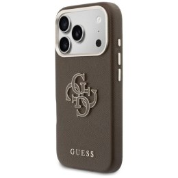 Etui Guess FW Resin Logo na iPhone 17 Pro - brązowe Guess