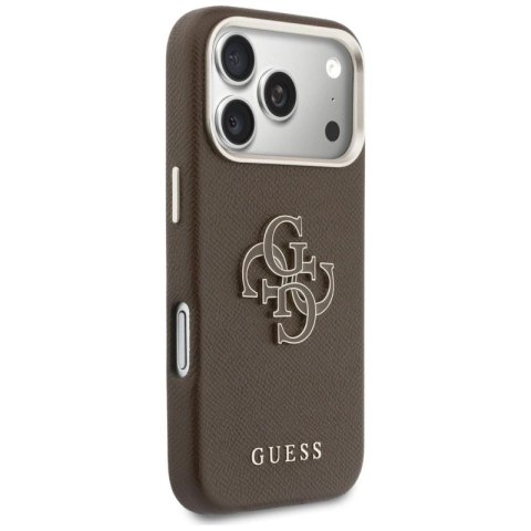 Etui Guess FW Resin Logo na iPhone 17 Pro - brązowe Guess