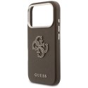Etui Guess FW Resin Logo na iPhone 17 Pro - brązowe Guess