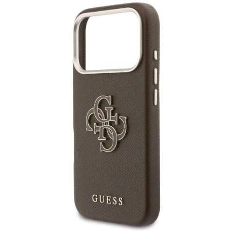 Etui Guess FW Resin Logo na iPhone 17 Pro - brązowe Guess