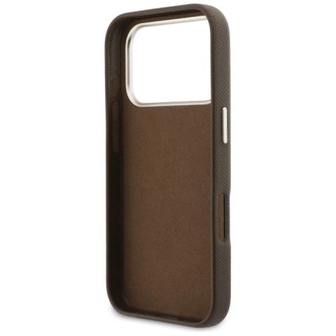 Etui Guess FW Resin Logo na iPhone 17 Pro - brązowe Guess