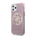 Etui Guess Glitter 4G Circle Hardcase na iPhone 11 Pro - różowe Guess