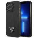 Etui Guess Saffiano Triangle Logo na iPhone 14 Pro Max - czarne Guess