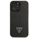 Etui Guess Saffiano Triangle Logo na iPhone 14 Pro Max - czarne Guess
